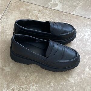 Sincerely Jules Black Platform Loafers Slip-Ons